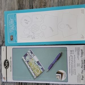 Sizzix bigshot dies - baskets & blooms and checkbook cover